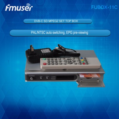 FUBOX-11C SD DVB-C MPEG2 PAL/NTSC auto switching SET TOP BOX with CA STB